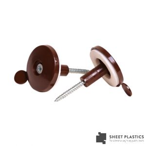 10mm Brown Fixing Buttons Pack of 10