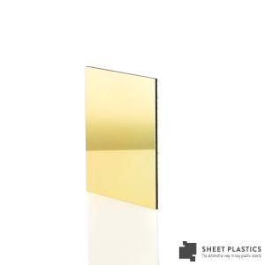 3mm Gold Mirror Aluminium Composite  Sample 150mm x 150mm