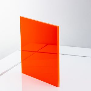 10mm Orange Fluorescent Acrylic Sheet Cut To Size