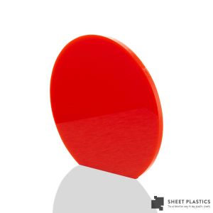 5mm Red Acrylic Disc Bespoke Size -