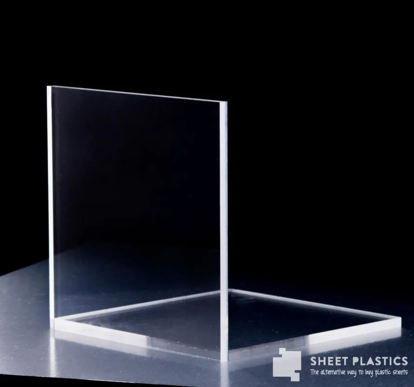 FidgetKute 2pcs 150x150x4mm Clear Acrylic Plexiglass Sheet Plastic Panel Perspex PMMA Plate 